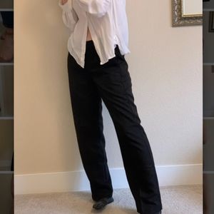 NWOT women's black mid rise trouser pants